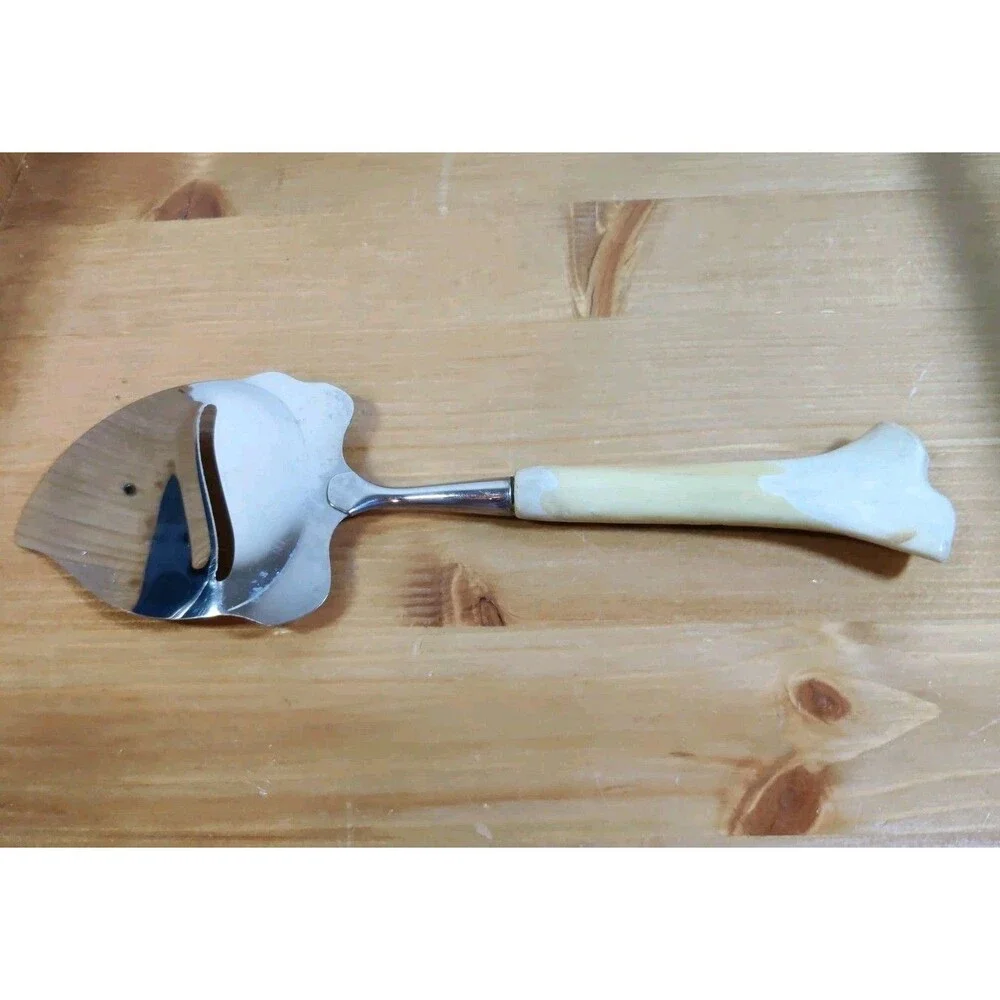 Vtg MCM Spar Norge Norway Cheese Plane Slicer Stainless Custom Stag Handle 9